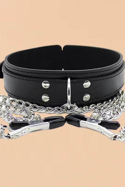 SİA Siyah Tasmalı Göğüs Ucu Sıkıştırıcı Nipple Clamp GD-8092