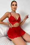 SİA Kırmızı  Valentine's Tasarım Gecelik 18511