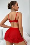SİA Kırmızı  Valentine's Tasarım Gecelik 18511