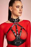 SİA Siyah Deri Fantazi Sütyen Harness GD-2195