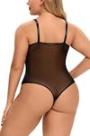 Kadın Büyük Beden Dantelli Seksi Babydoll Bodysuit Fantezi Erotik Kostüm